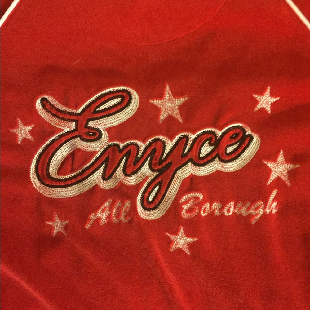 Like new enyce red velour jacket. (Vintage)